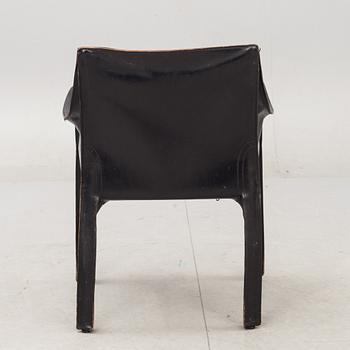 KARMSTOL, "CAB", Mario Bellini, för Cassina, Italien, etikettmärkt.