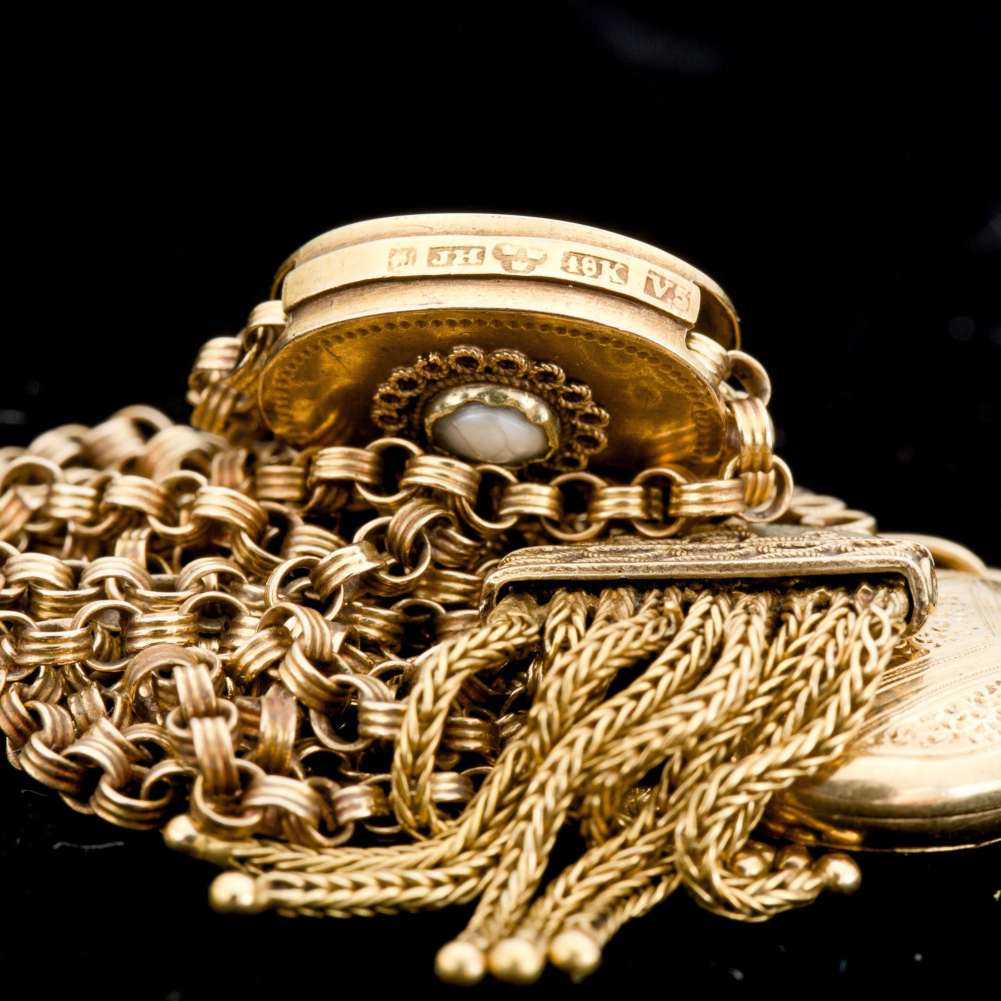 HALSSMYCKE, 18k guld, 1878.