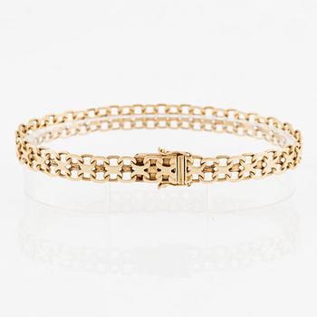 Armband, 18K guld, x-länk.