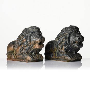 Anna Petrus, a pair of cast iron water spouts, Näfveqvarns bruk, Swedish Grace.