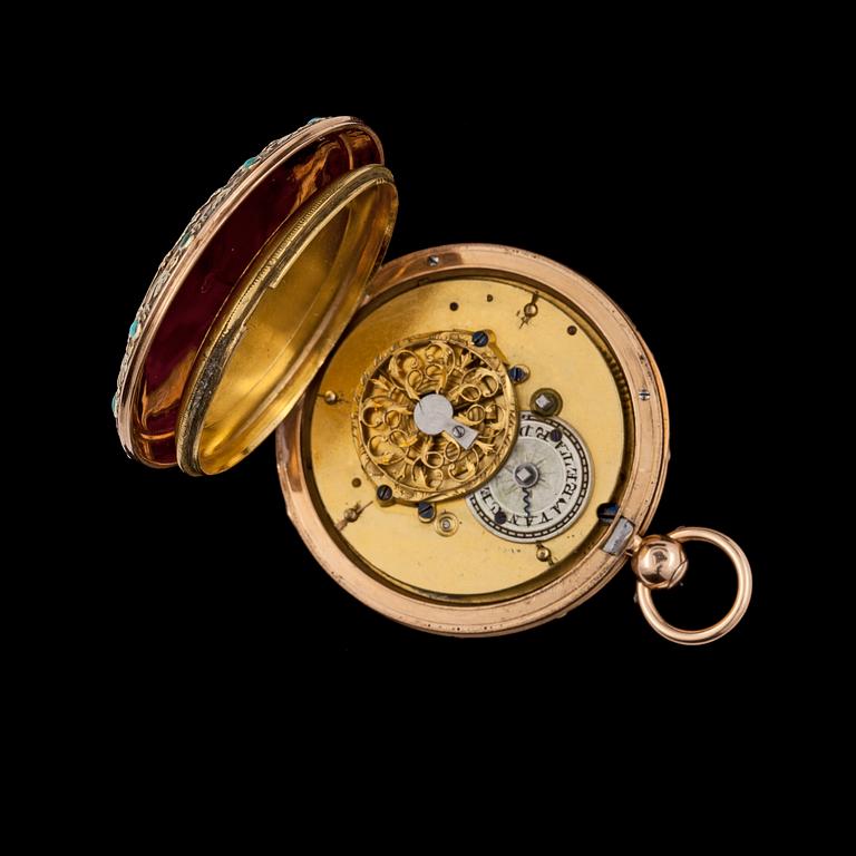 A ladie's pocket watch, Lepine & Neveu, Paris, first half 19th century.