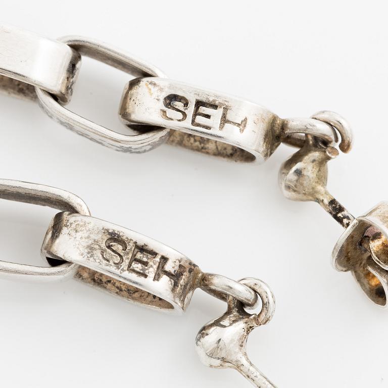 Sven-Erik Högberg, a pair of earrings, silver, Gothenburg.