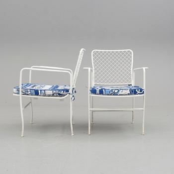 JOSEF FRANK, karmstolar för trädgård, 5 stycken. "591", Firma Svenskt Tenn, formgiven under mitten av 1930-talet.