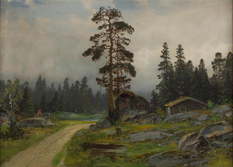 HALVOR HALVORSEN, olja på duk, signerad och daterad 1901.