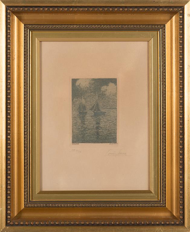 Louis Sparre, etsaus, signeerattu ja numeroitu 9/30.