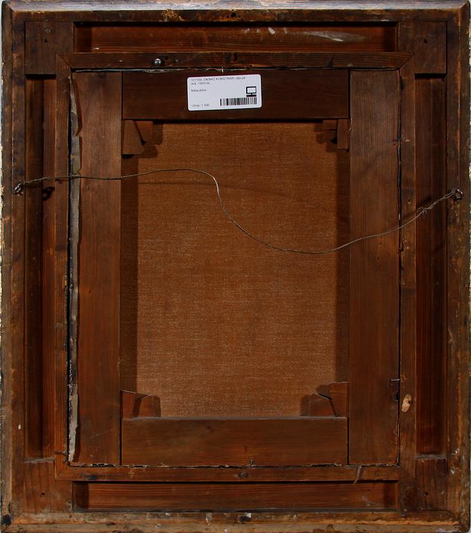 OKÄND KONSTNÄR, olja på duk. 1800-tal.