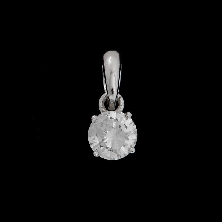 HÄNGE, vitguld 18K, diamant ca 0.40 ct, kvalitet ca H-I/I.