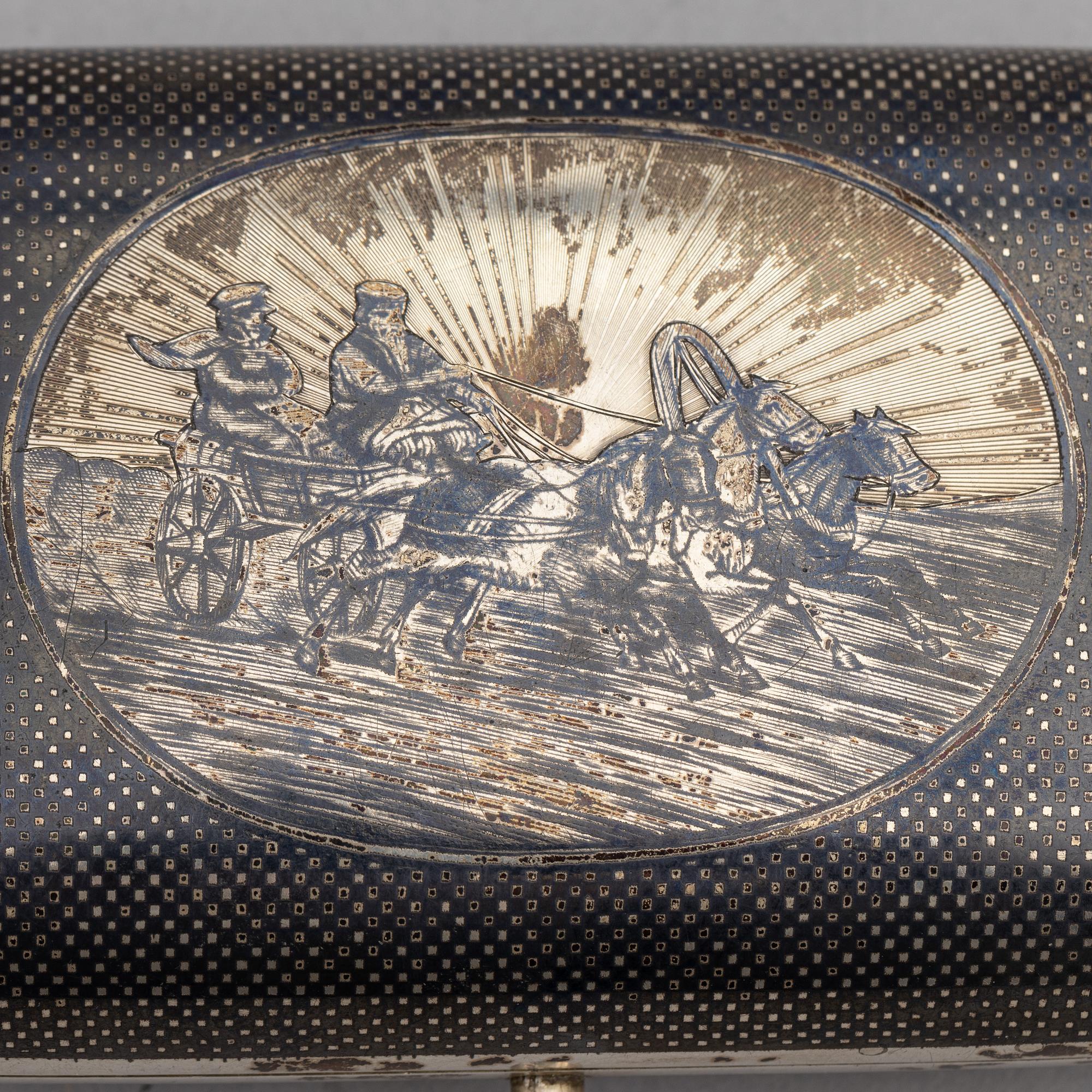 Two silver cases Moscow, 1865 & 1869.