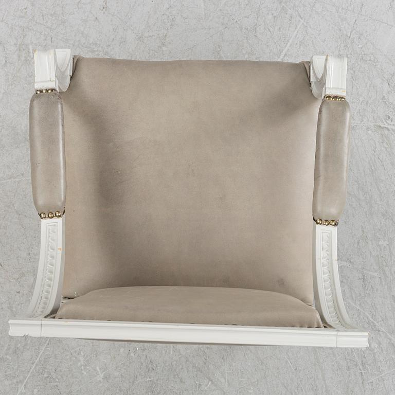 A Late Gustavian style armchair, second half of the 20th century.