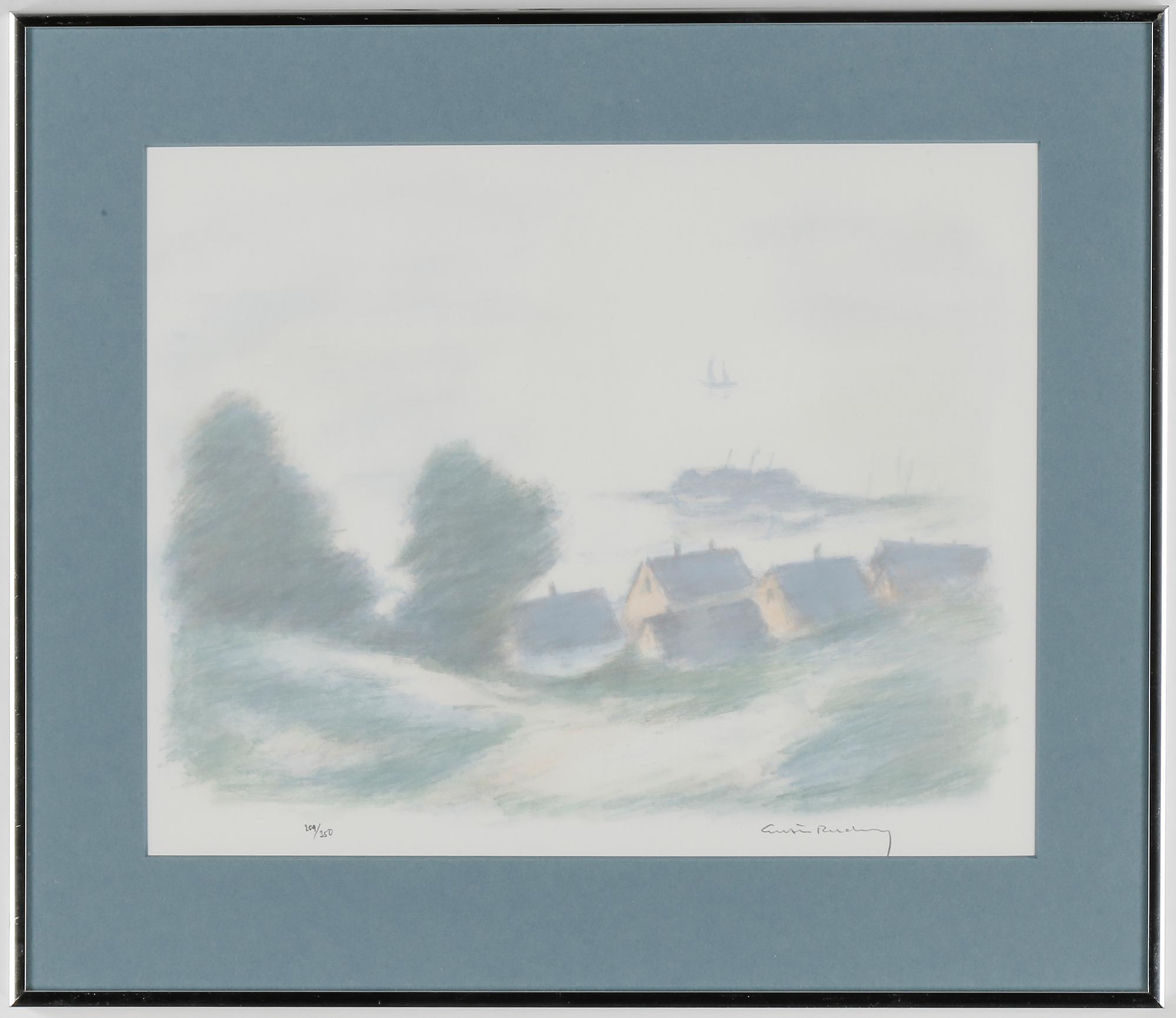 GUSTAV RUDBERG, färglitografi. Signerad och numrerad 209/350.