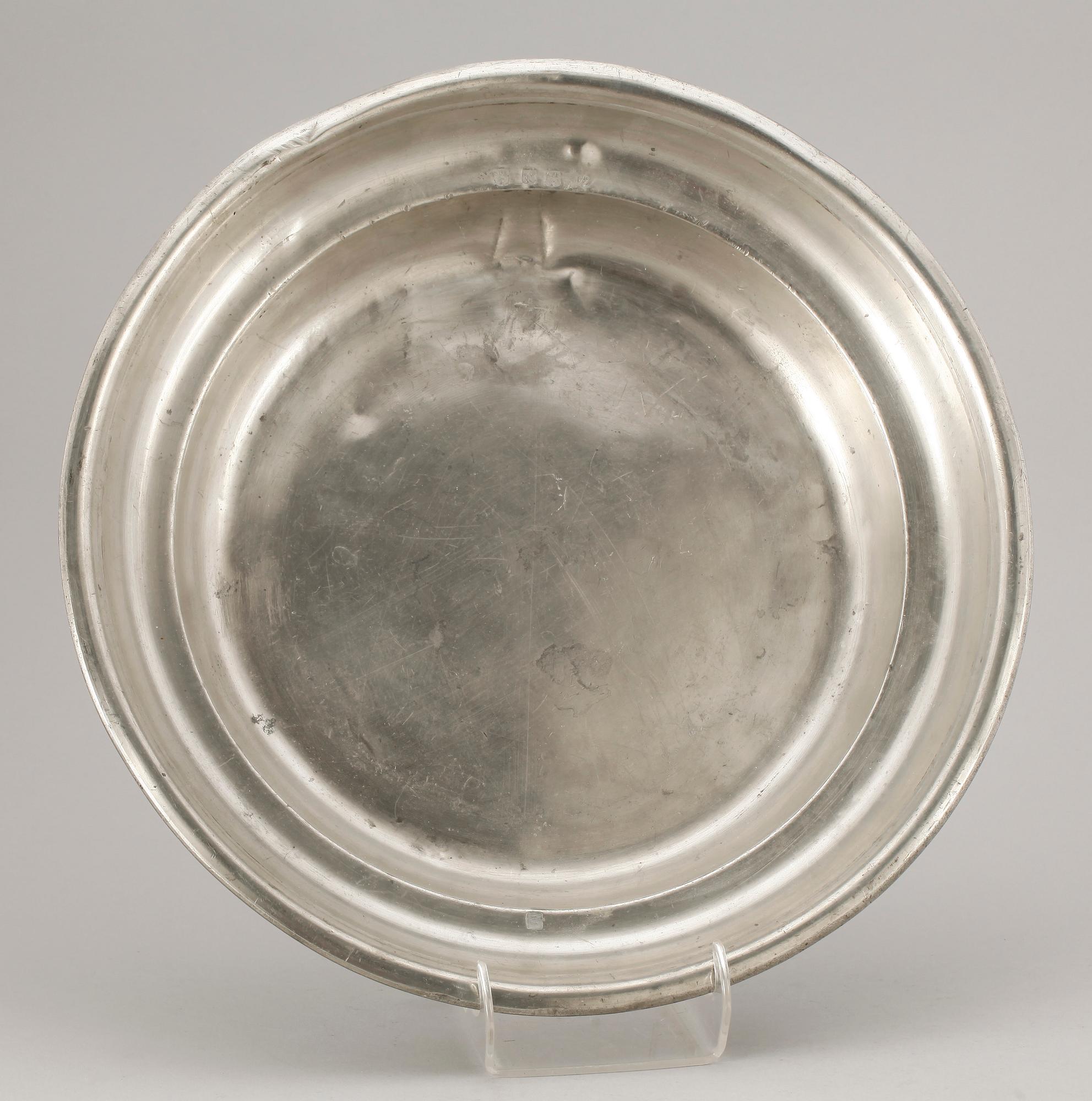 SKÅLFAT, tenn, Gottlob Friedrich Baumann, Hudiksvall 1797.