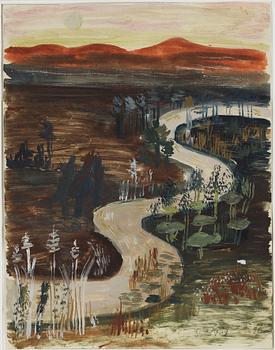 SVEN X:ET ERIXSON, gouache, signerad och daterad -26.