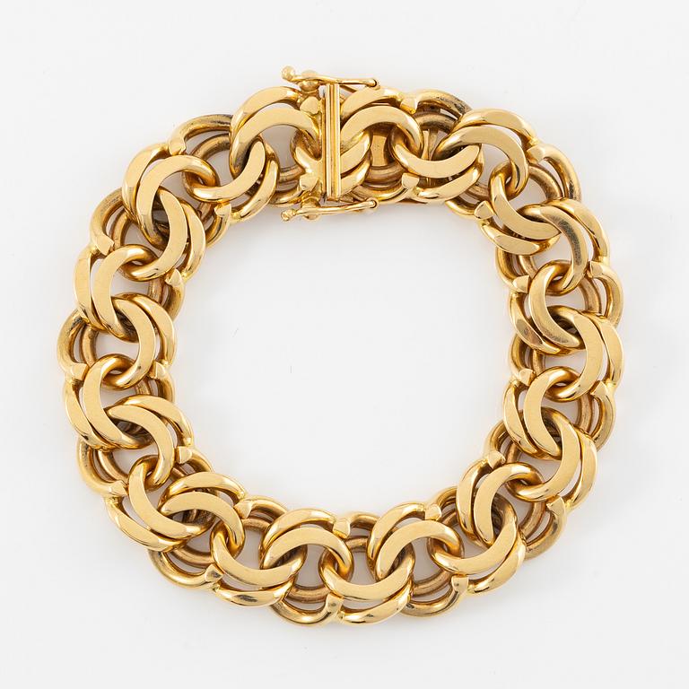Armband, 18K guld, bismarcklänk.