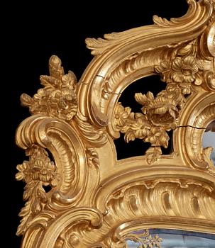 A Swedish Rococo 18th century mirror.