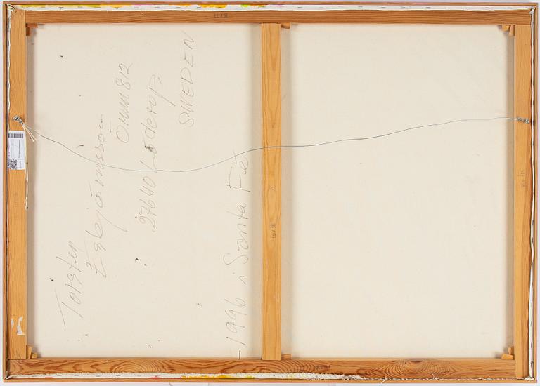 Torsten Esbjörnsson, acrylic on canvas, signed and dated 1996 Santa Fe.
