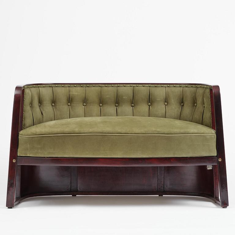 Josef Hoffmann, salongsmöbel, fyra delar, modell 421/428, Jacob & Josef Kohn, Wien, 1900-talets början.