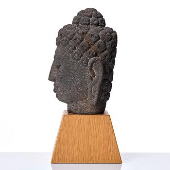 A Borobodur style Head of Buddha, Java.