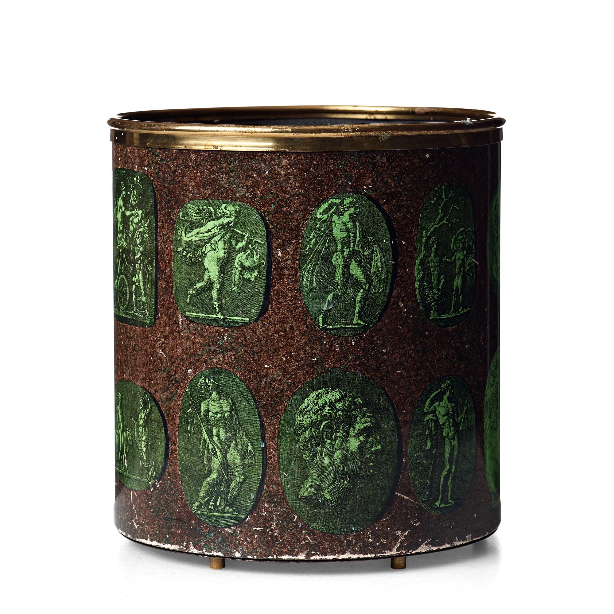 Piero Fornasetti, a "Cammei" paper basket, Milano Italy.