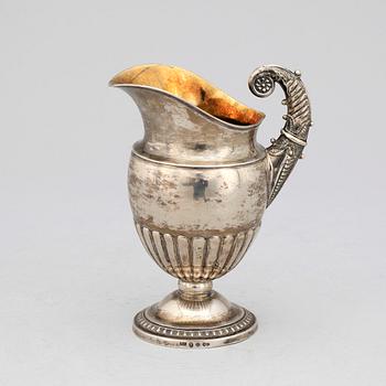 GRÄDDKANNA, silver, empir, Anders Lundqvist, Stockholm, 1833. Vikt ca 218 g.