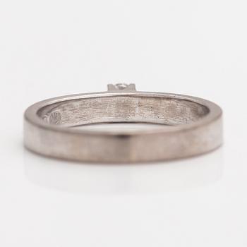 Ring, 18K vitguld, diamant ca 0.10 ct.