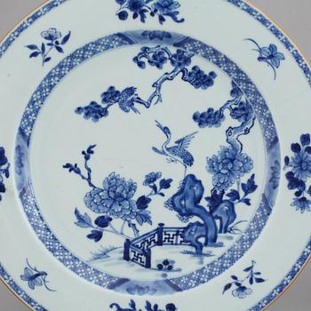 A pair of blue and white serving dishes, Qing dynasty, Qianlong (1736-95).