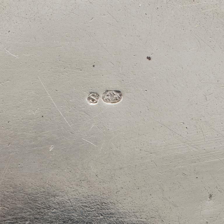 CHOKLADSERVIS 3 delar, silver. Svensk importstämpel, 1900-tal. Tot ca 310 g.