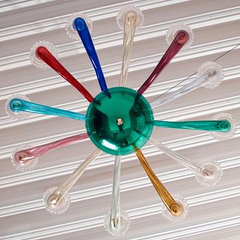 Gio Ponti, a 12 light chandelier, for Venini, Italy, 2014.