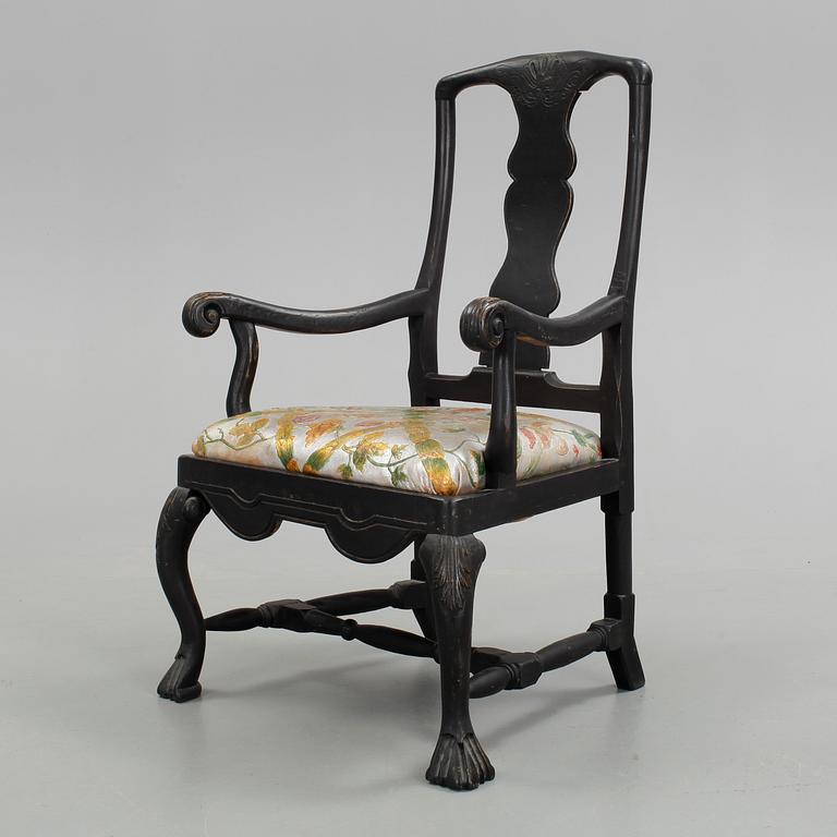 KARMSTOL, senbarock 1700-talets mitt.