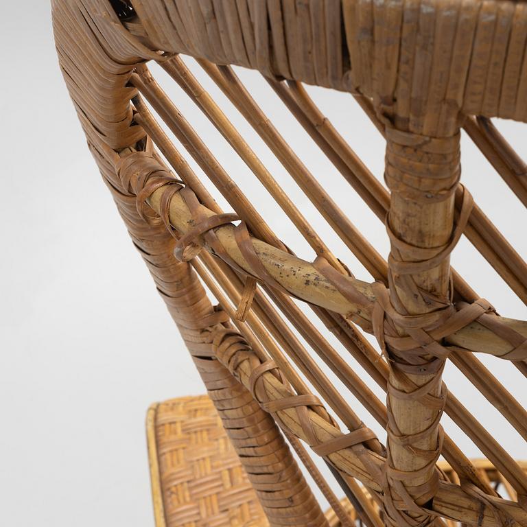 Gio Ponti & Lio Carminati, wicker chair, "Conte Biancamano", Bonacina, Italy, second half of the 20th century.