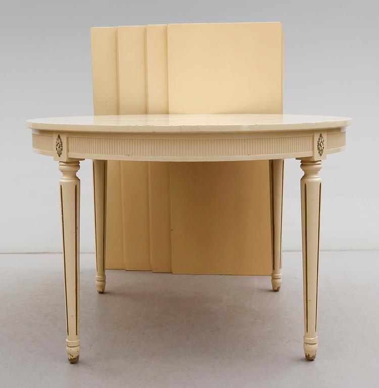 MATSALSGRUPP, 7 delar, gustaviansk stil, 1900-talets andra hälft.