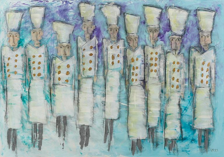 LARS TUNEBO, acrylic, signed.