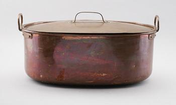 FISKKITTEL, koppar, omkring år 1900.