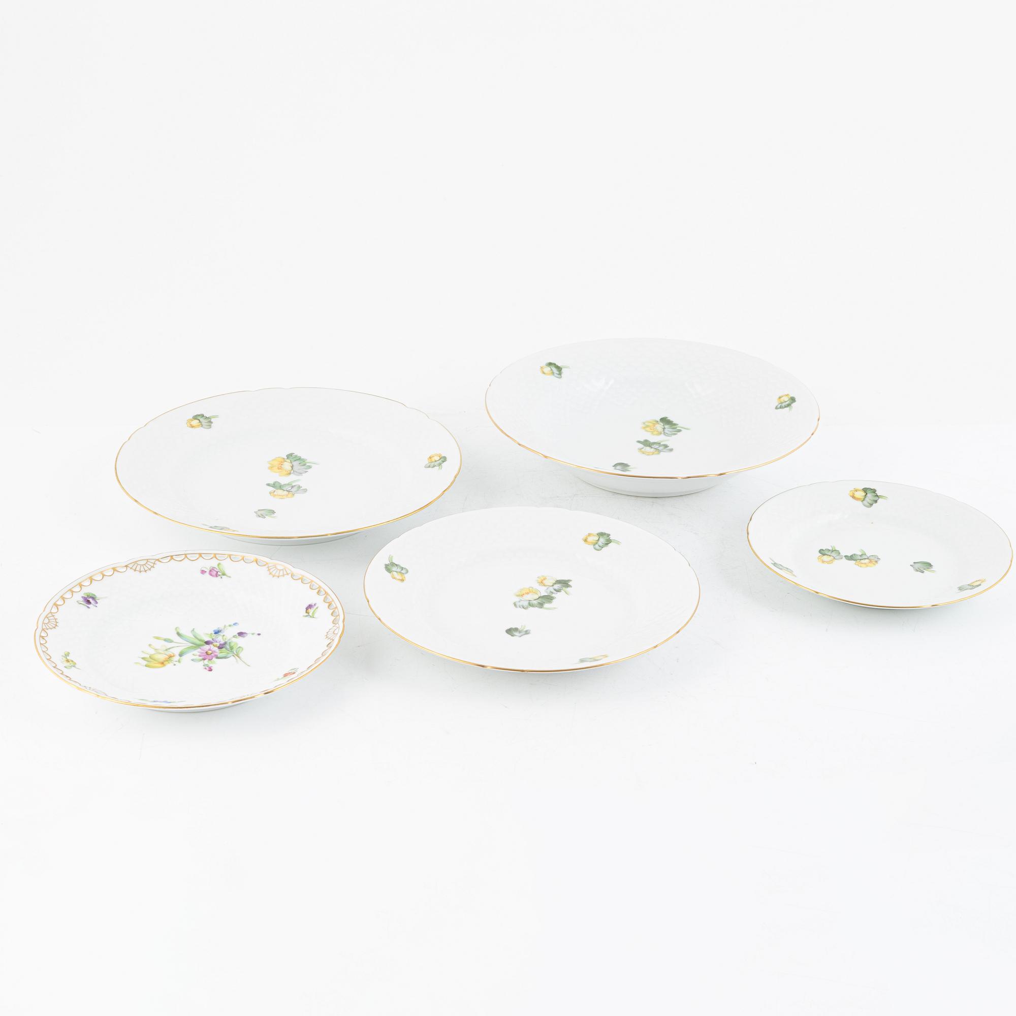 Dinner service, porcelain, 51 pieces, Bing & Grøndahl, Denmark.