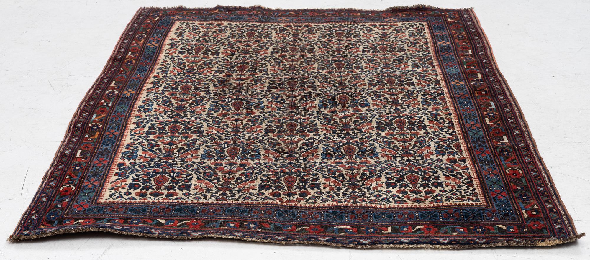 An antique Afshar rug, c. 153 x 124 cm.