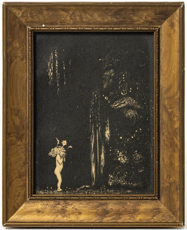 John Bauer, "En sådan eländig liten bleknos, sa Trollet".
