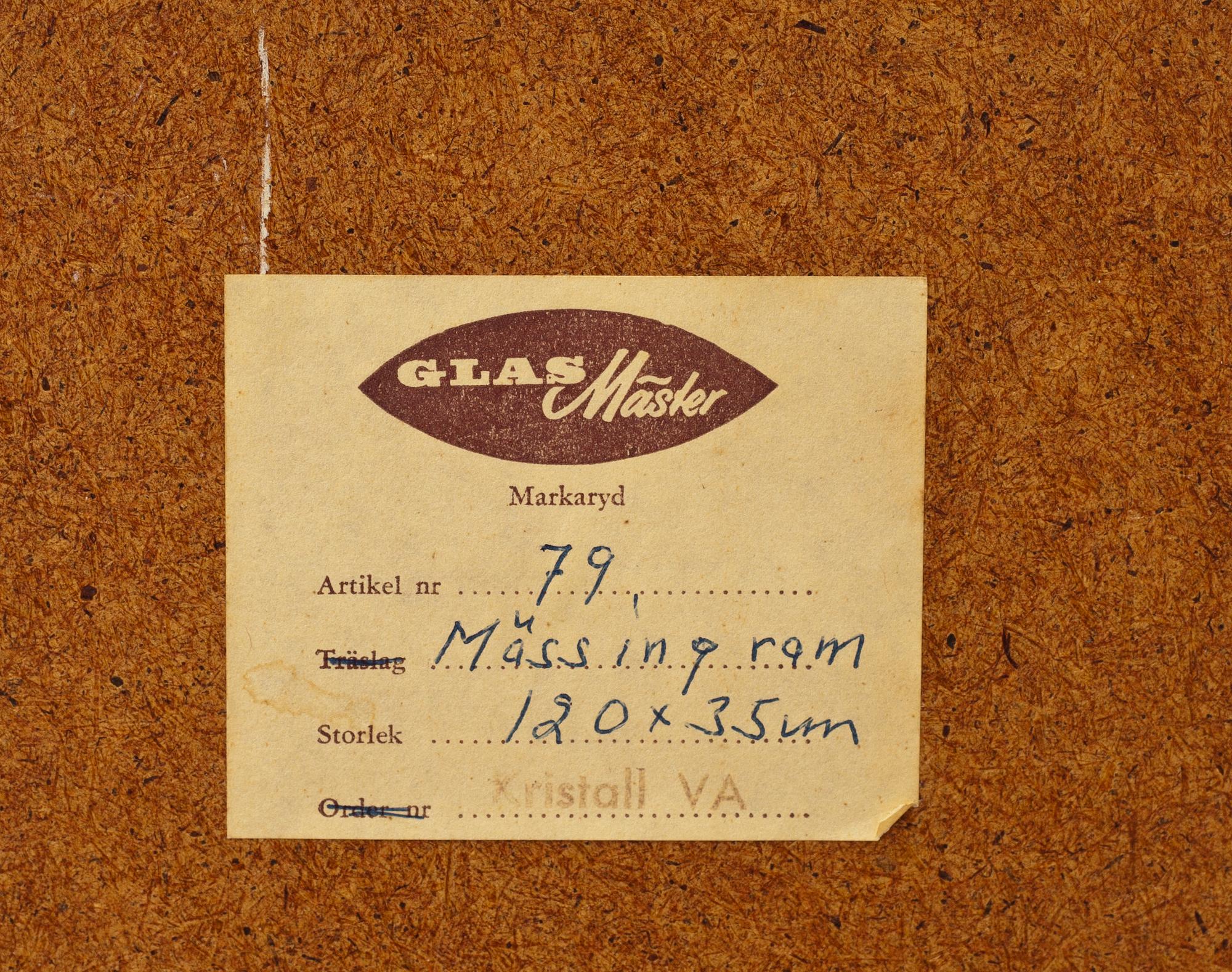 SPEGEL, märkt med Glasmäster. 1960-tal.