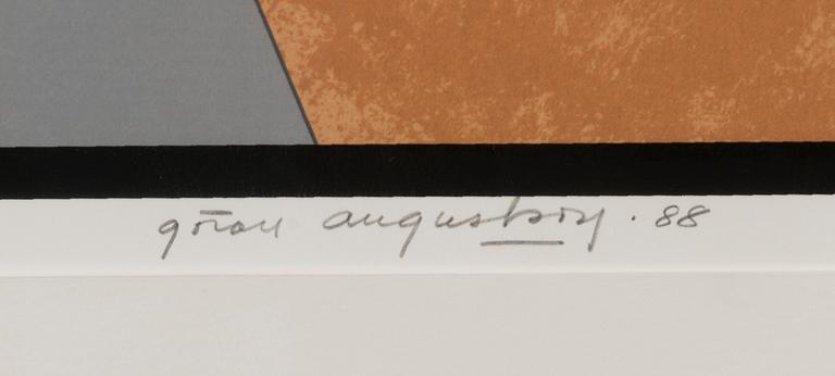 GÖRAN AUGUSTSON, serigraph, signed and dated -88, numeroitu 92/100.