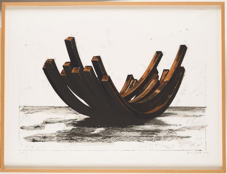 Bernar Venet, "97.5 Degree Arc x 14 (#5)".