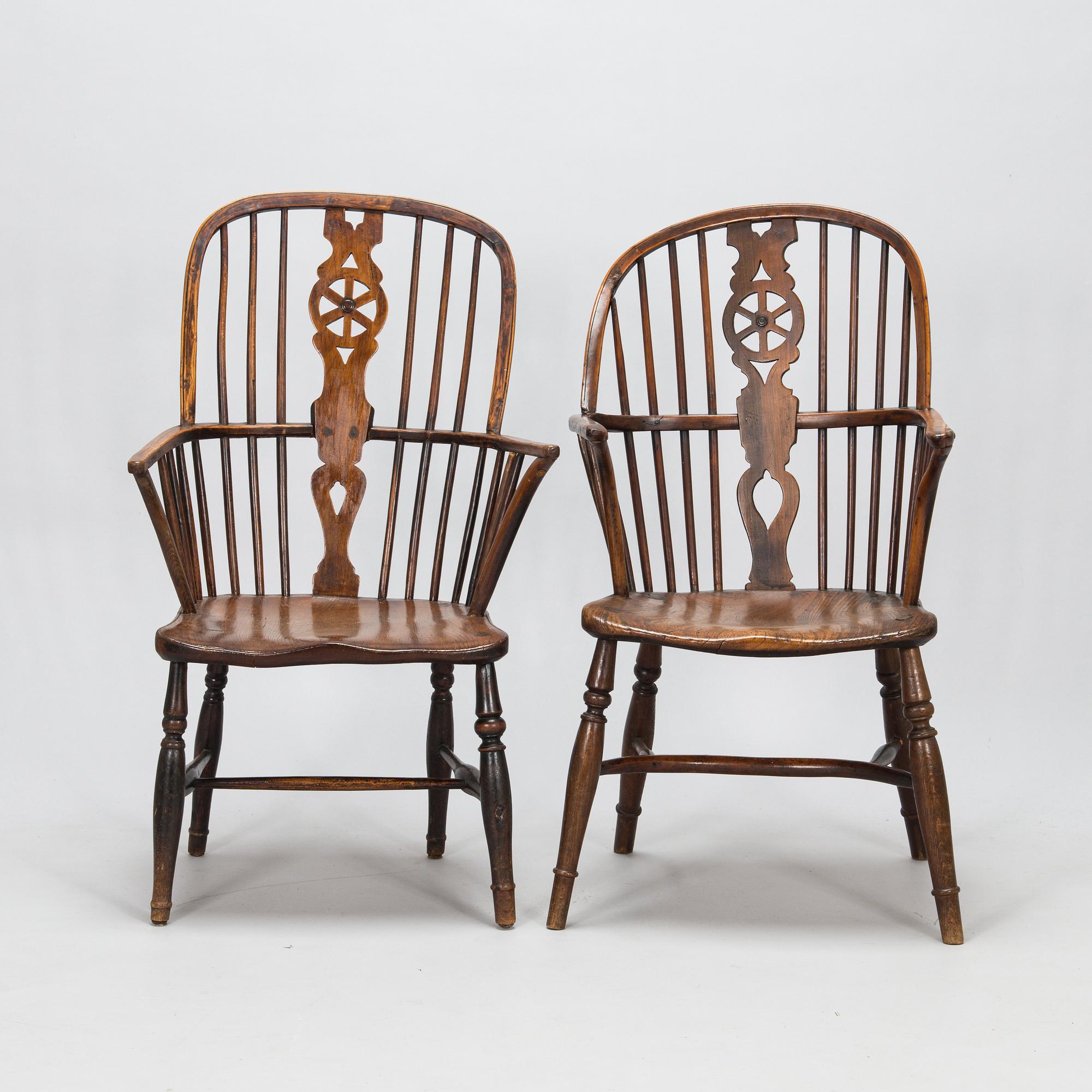Four 'Windsor-chairs turn of 20th century.