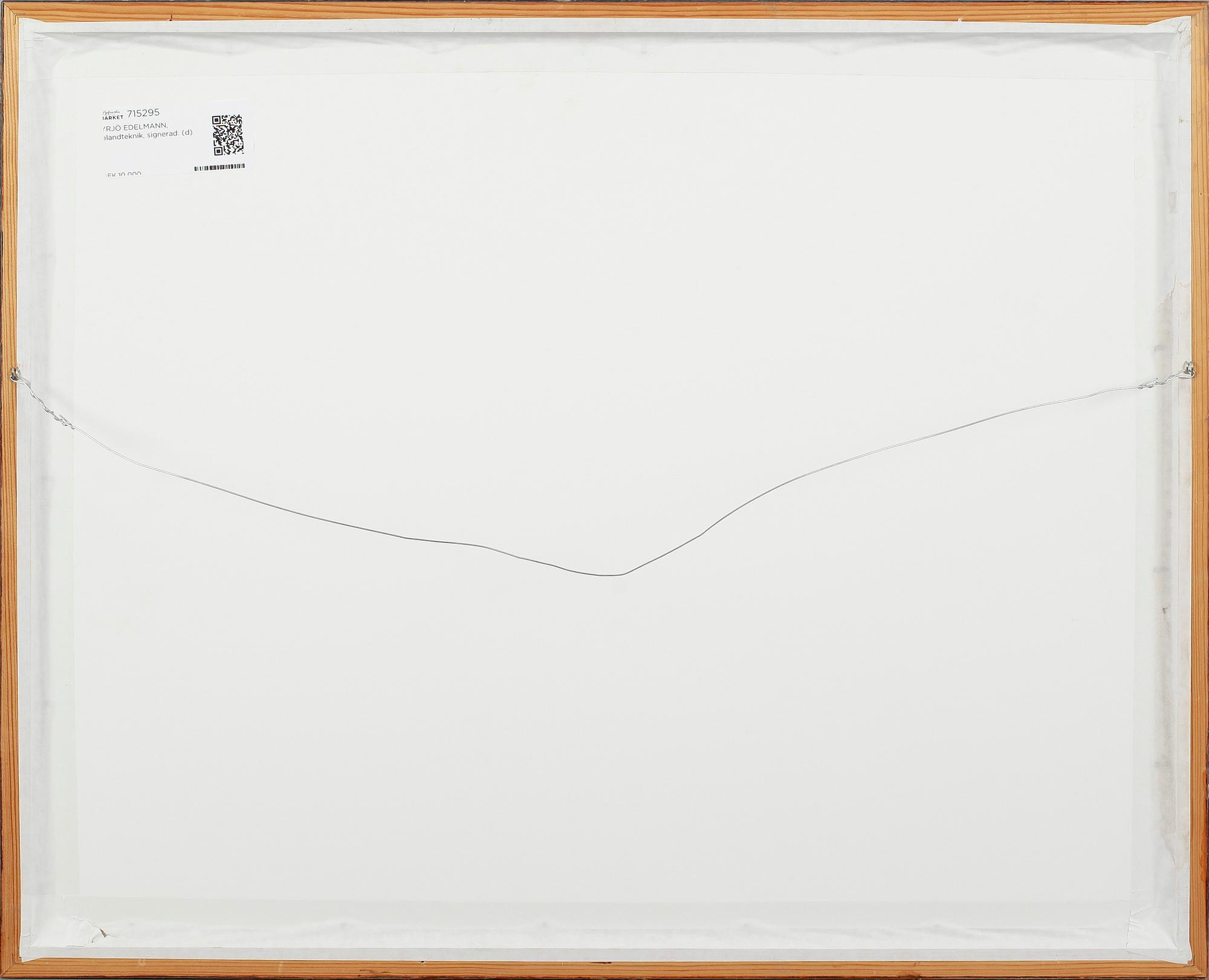 YRJÖ EDELMANN, blandteknik, signerad.