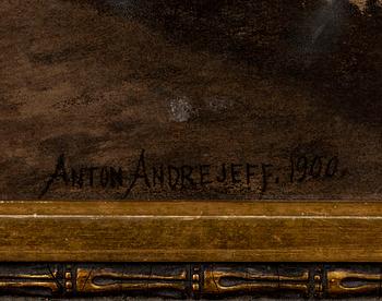 OKÄND KONSTNÄR, pastell, signerad Anton Andrejeff och daterad 1900.