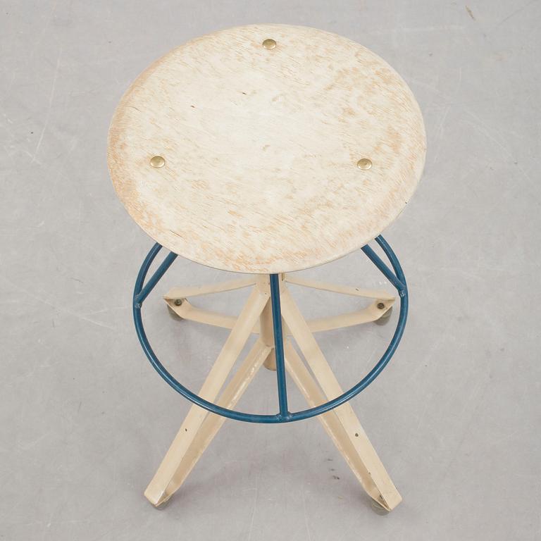 PALL, metall, "Hema-stolen" Industristolar AB, Stockholm, 1960-tal.