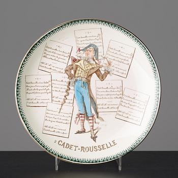 Ten cream ware plates, Choisy-le-Roi Terre de Fer HB & Cie.