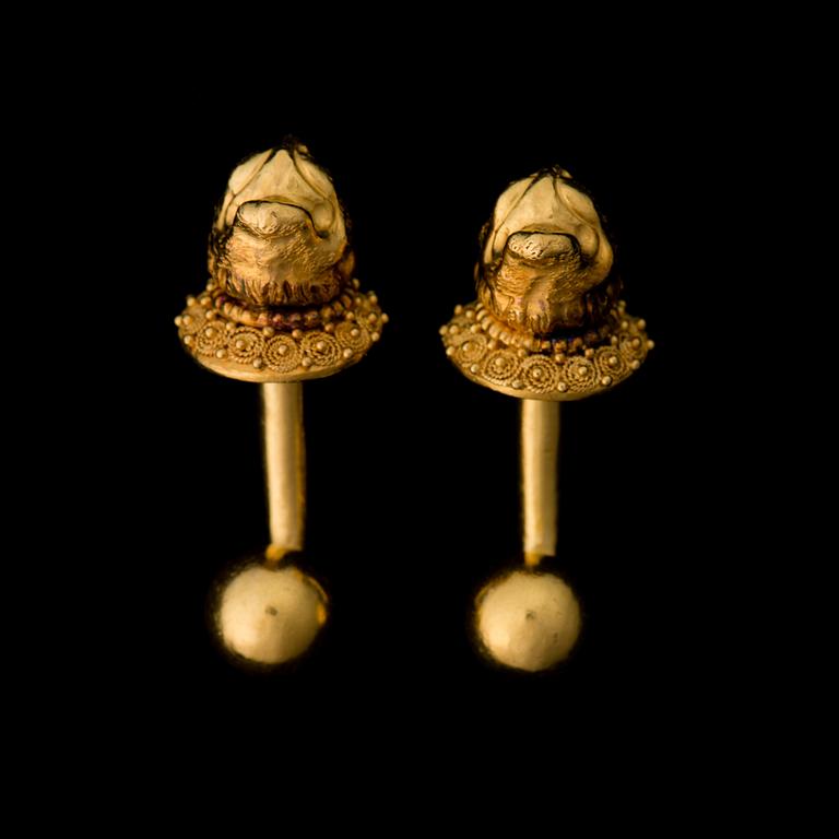 MANSCHETTKNAPPAR, 22K guld.