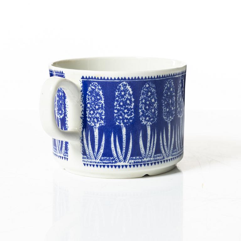 Arthur Percy, kaffeservisdelar, 17 st, "Blå Hyacint", Gefle.