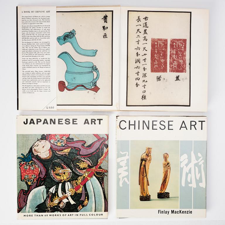 A group of ten books, about Japan, Japanese and Chinese Art and Works of Art. 20th century.