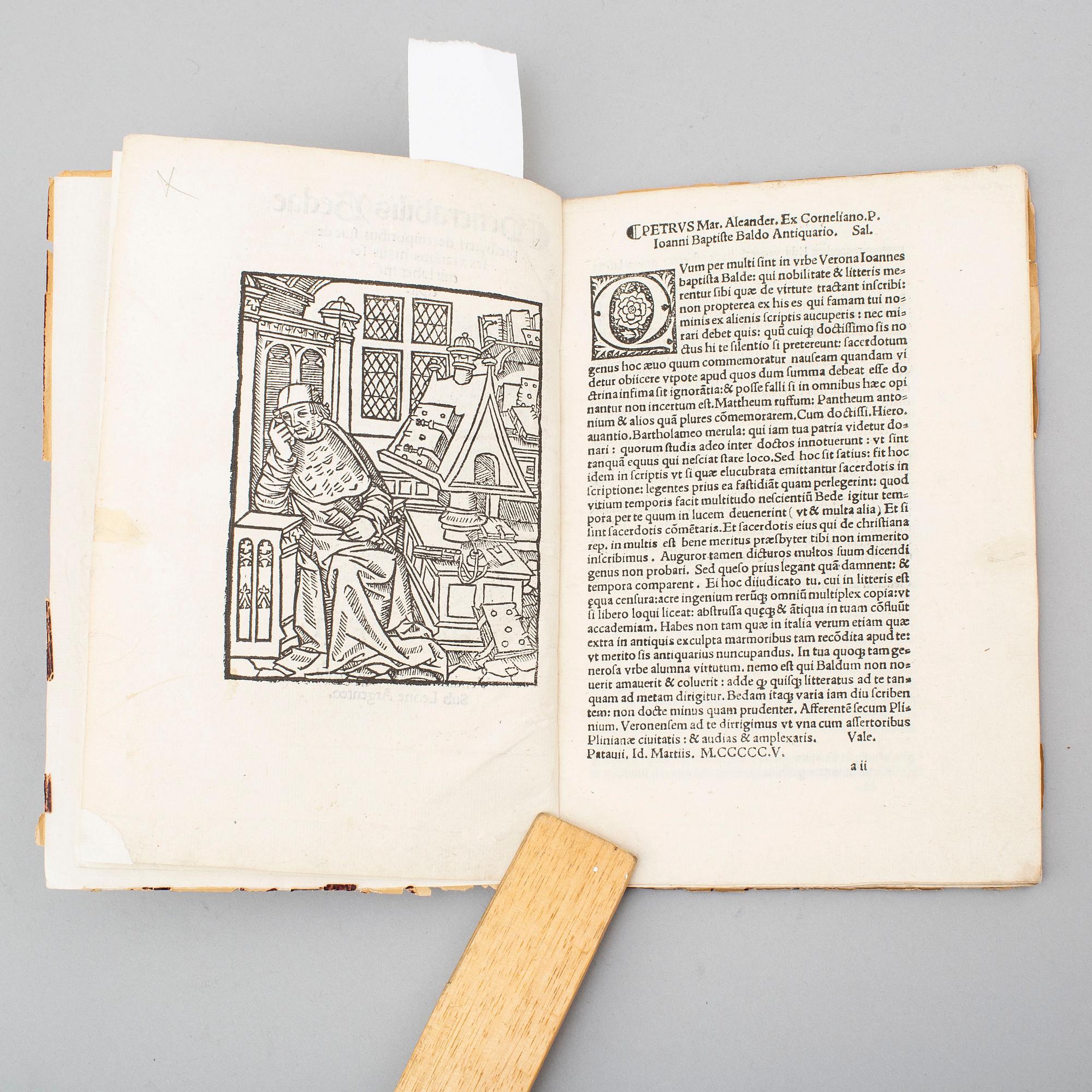 BOOK, Important treatise by Beda on chronology, 1507.