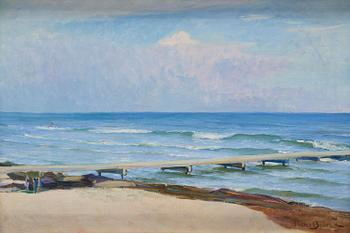649. Oscar Björck, Swimmers' jetty in Skagen.
