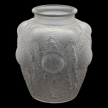 René Lalique, a 'Domrémy' glass vase, 1926.