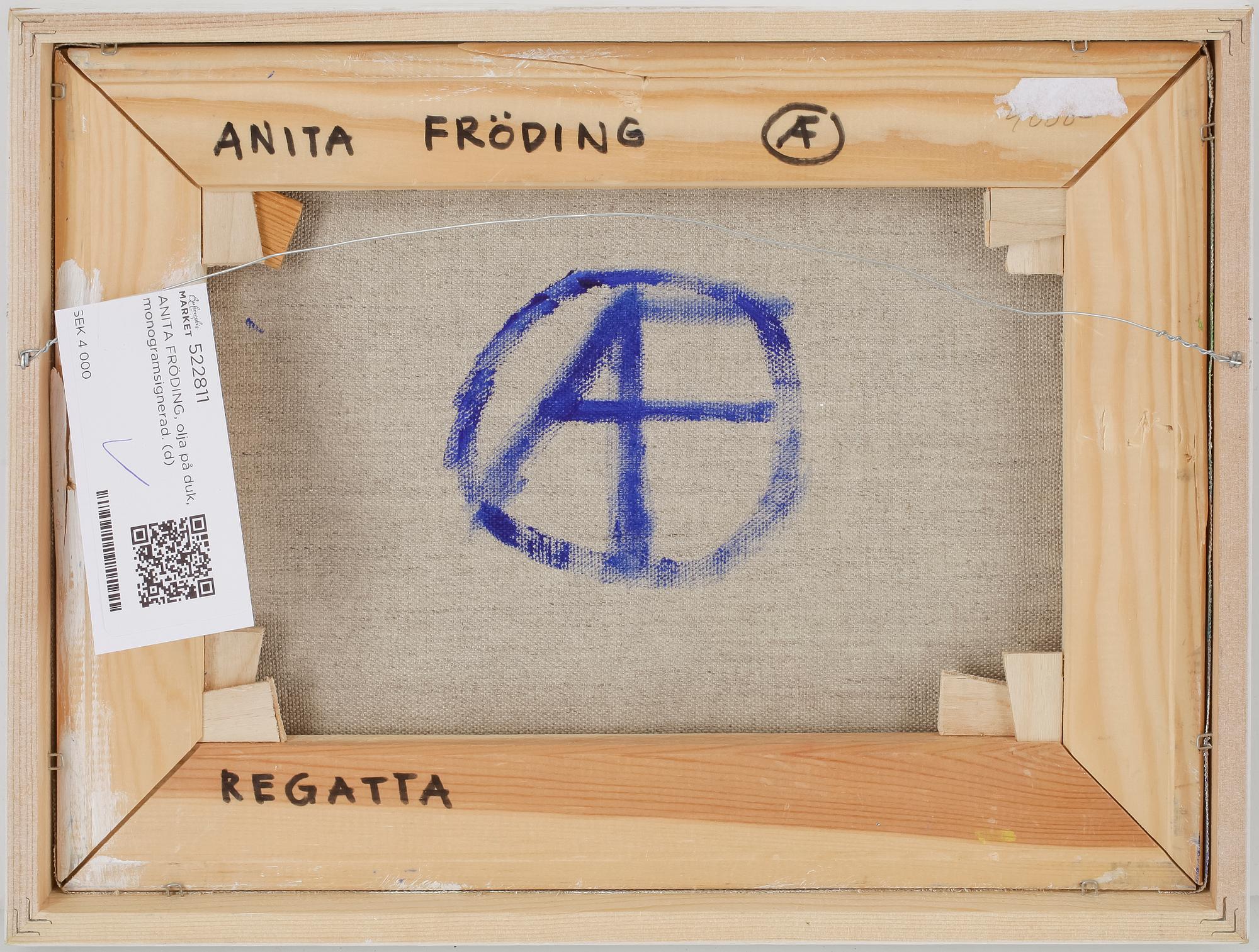ANITA FRÖDING, olja på duk, monogramsignerad.